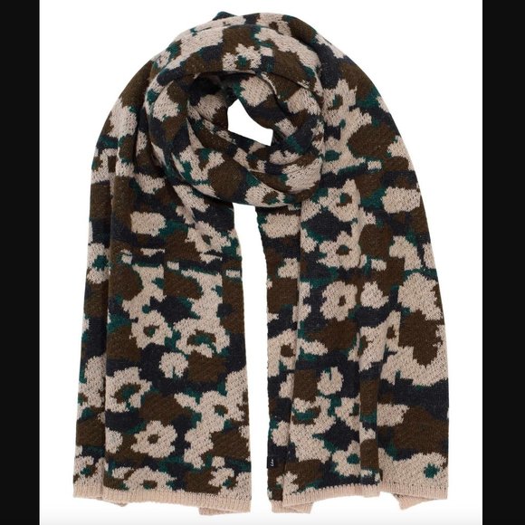 NWT Echo New York Floral Camo Knit Scarf - Picture 1 of 1
